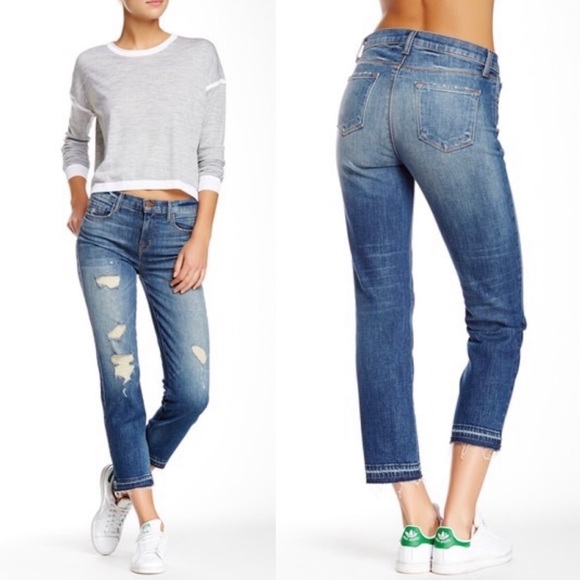 J Brand Denim - J Brand Maria High Rise Straight Crop in Blitz